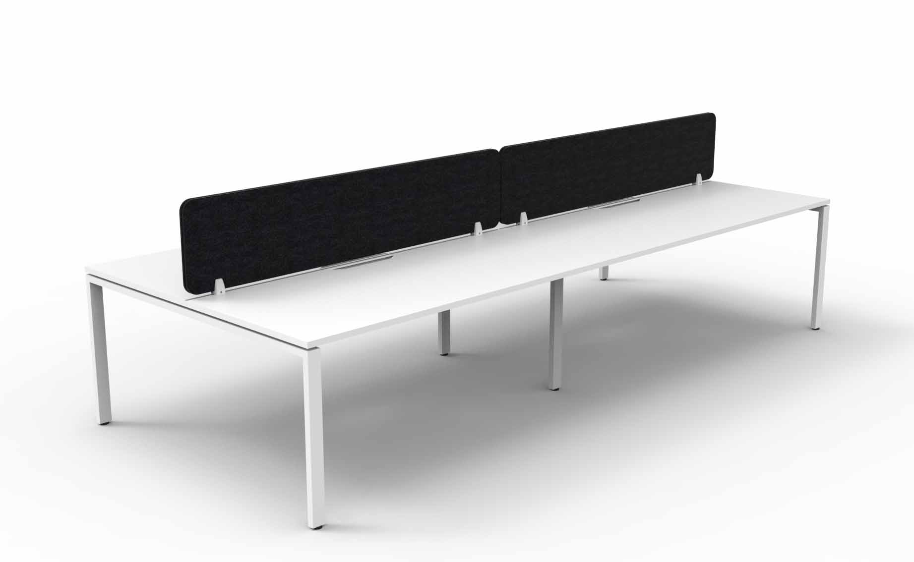Profile 4 Person Double Sided Workstation - with Eco Screen